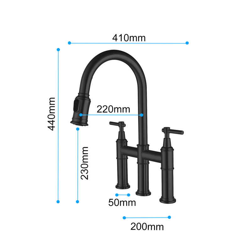 Naiyafly Pull Down Kitchen Faucet, Black