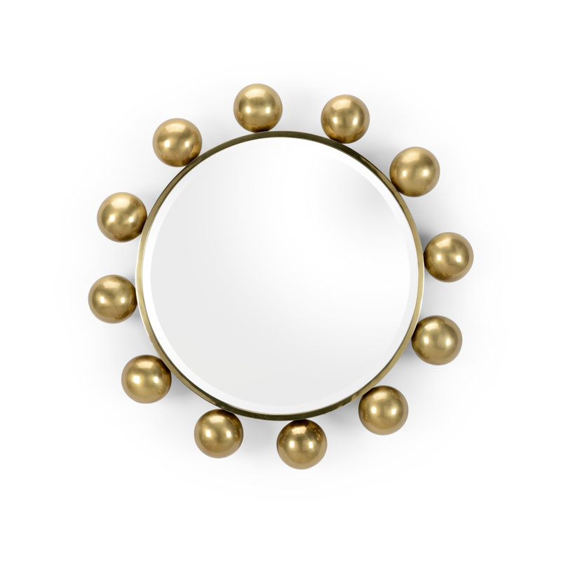Round-A-Bout Convex Metal Wall Mirror
