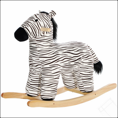 Qaba Rocking Horse, Kids Rocking Animal,Ride On Horse With Realistic Sound For 2-4 Years