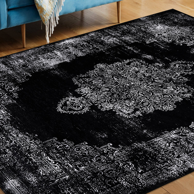 Koressa Washable Oriental Indoor Rug, Rectangle 5' x 7'
