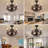 20.47" Black Caged Ceiling Fan With Light Kit And Remote Control