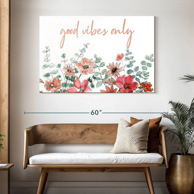 Tergel Spring Floral Good Vibes, H 32 po x l 48 po
