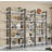 Kazys 71"H x 47"W 5-Tier Wood Vintage Industrial Etagere Bookcase-1717554956