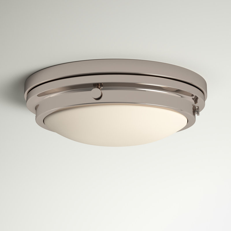 Alastair 3-Light 15" Flush Mount in Polished Nickel, Polished Nickel