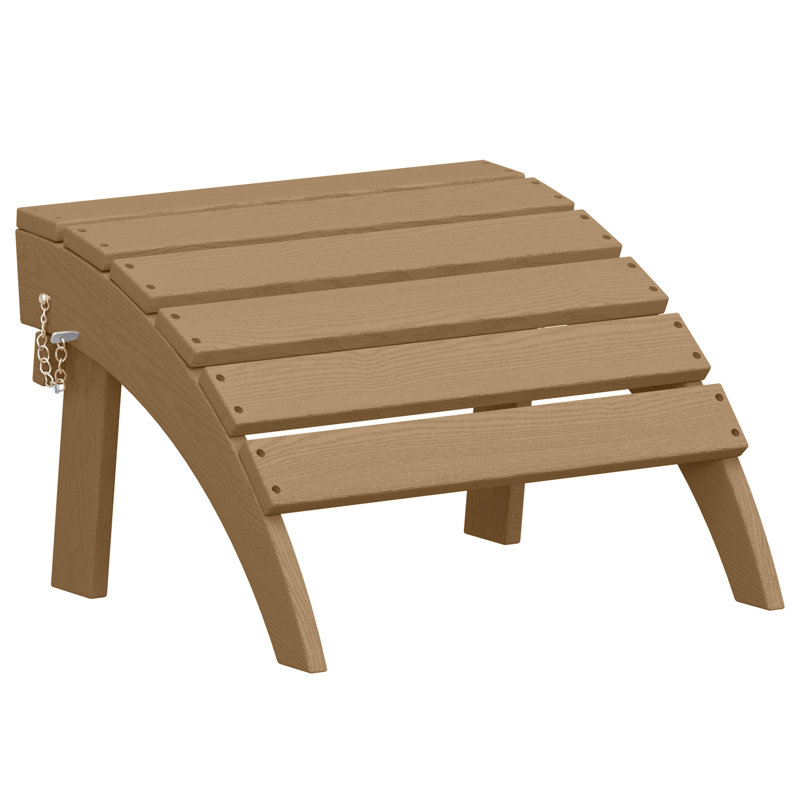 Repose-pieds pliable en plastique PEHD Adirondack, Brun