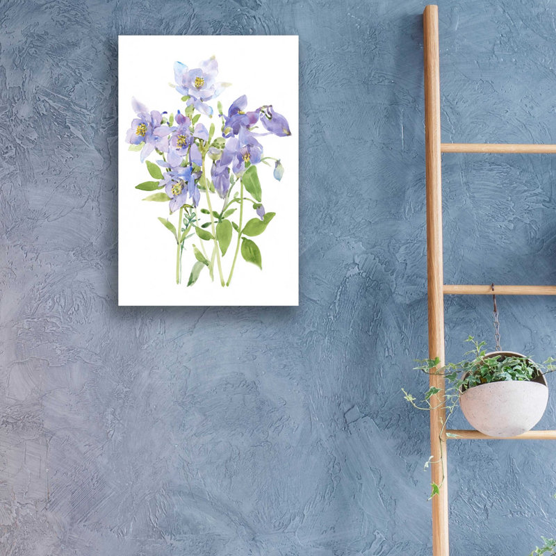 «Columbine Spray I» par Tim O'Toole, art mural en verre acrylique, H 24 po x l 16 po x P 0,2 po