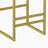 Upholstered Velvet Bar Stools Modern Dining Stools (Gold & Black, Set of 2)-699154628-699154629