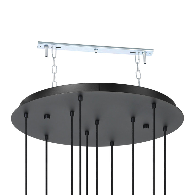 Paiyton 23-inch 10-light Black Pendant Light