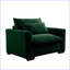 Canapés-lits | Canapé d'appoint à assise profonde pour salon / appartement / bureau | Vert sauge | Velours côtelé