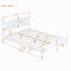 Structure de lit plateforme en bois, lit plateforme de style rétro avec support en lattes de bois-964242779-964242777