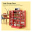 Armoire de cuisine rouge avec tablettes réglables