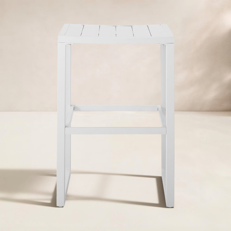 Tabouret de bar en aluminium 30 po Armando, Blanc