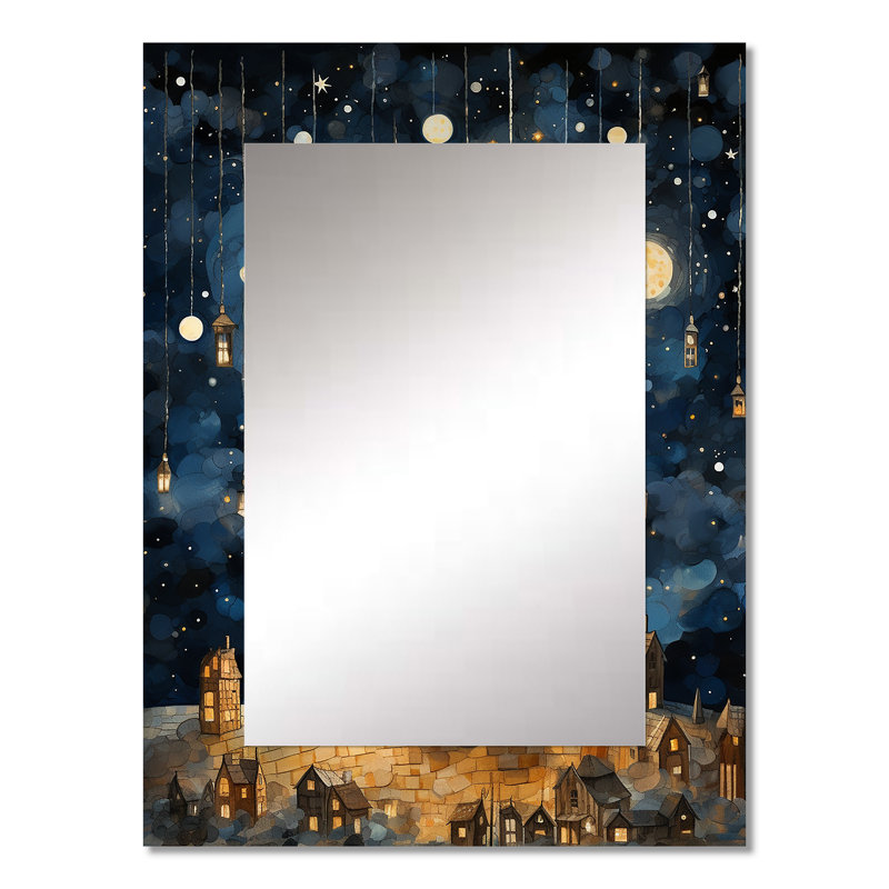 Childs moonlight Nursery 4 - Children's Rectangular Wall Mirror, 32 po x 24 po
