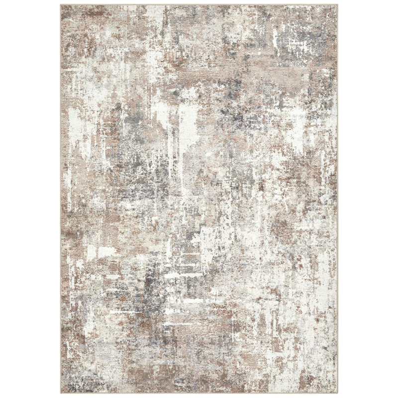 Modern Abstract Area Rug Non Slip Washable Rugs for Living Room Bedroom-Pink, Rectangle 9' x 12', Pink