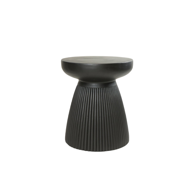 Table d'appoint Maiklas H 20 po, Noir mat