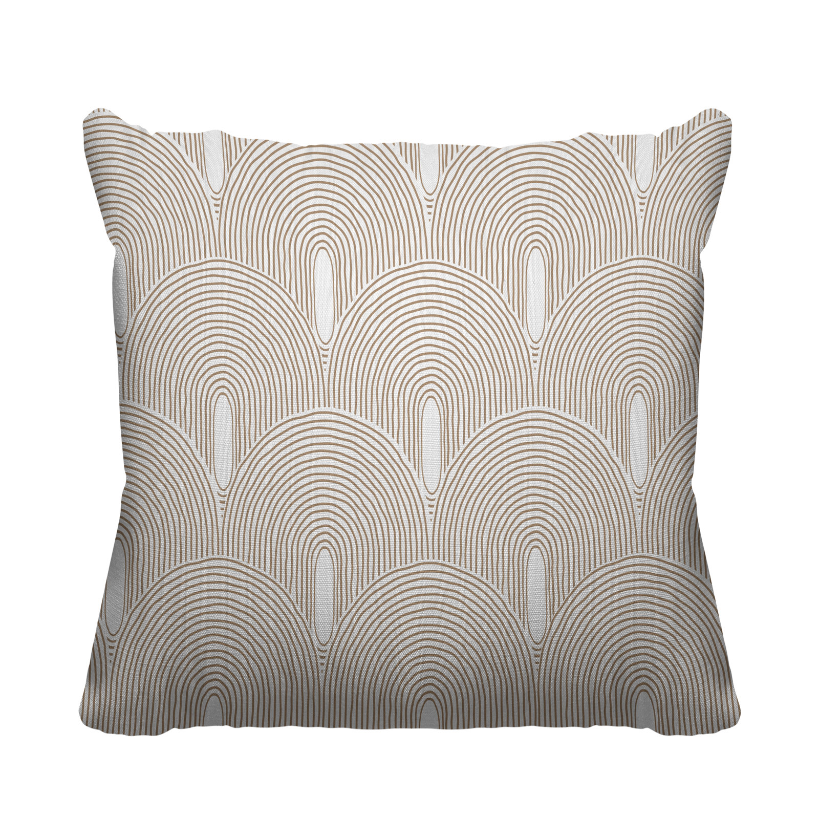 Limpo Starburst Spun Polyester Indoor/Outdoor Throw Pillow, 18"H x 18"W, Beige, Square