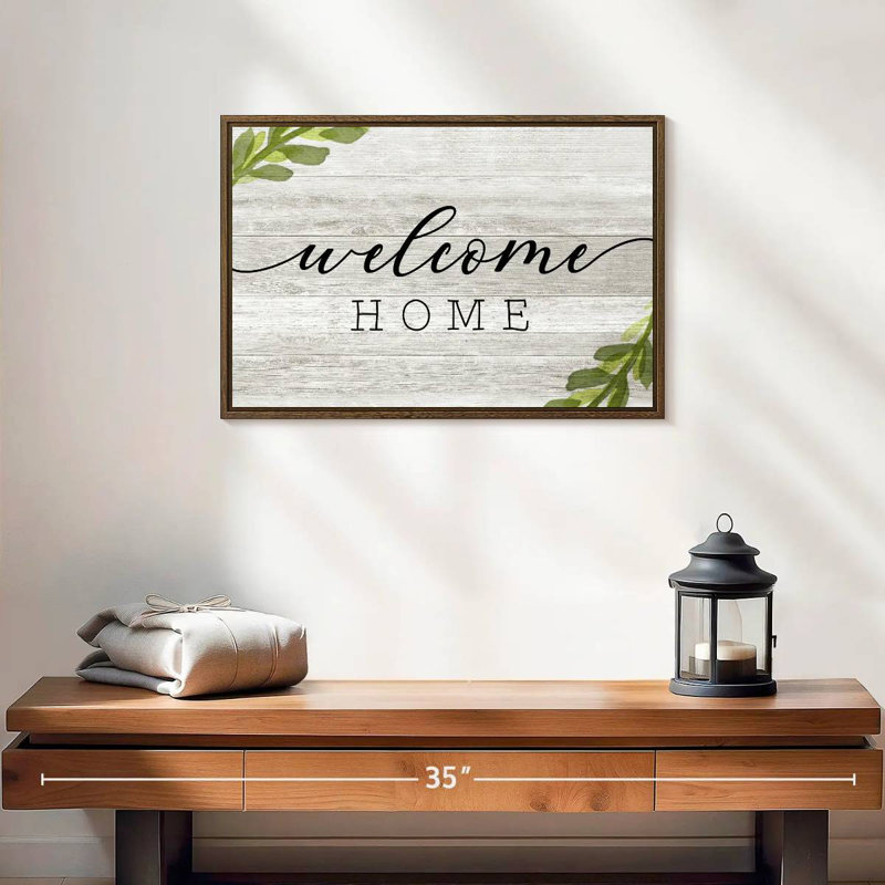 Plaque murale rustique, 19 po x 13 po, Cadre flottant en noyer