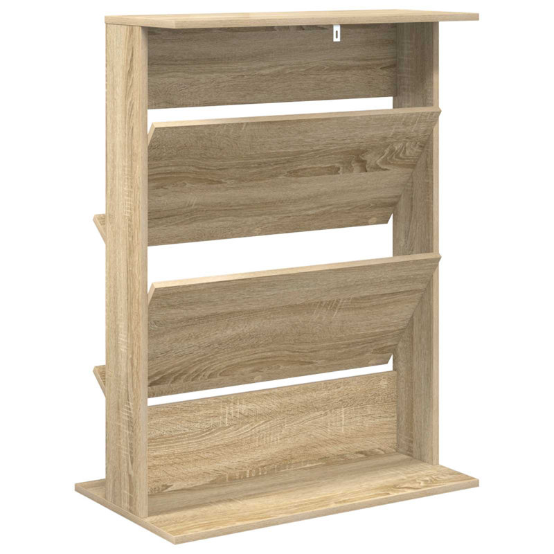 Wood Free Standing Magazine Rack, Sonoma Oak