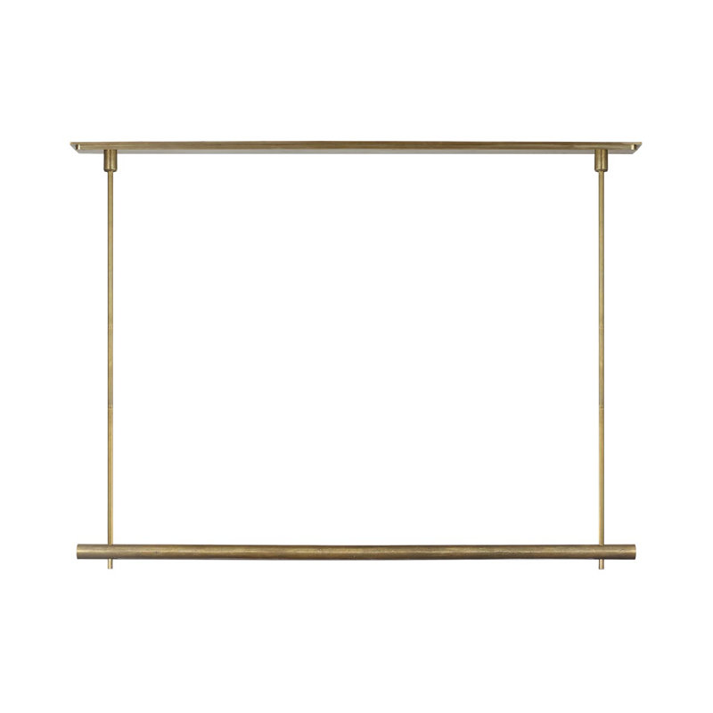 Anne-Marie Barton Stahl 60" Linear Chandelier with Nova Frost Lens, Museum Brass