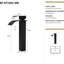 Robinet de lavabo pour salle de bain à poignée simple 6 po en noir mat - Acier inoxydable 304 Design épuré moderne pour la salle de bain Contrôle pratique de la température de l'eau-128812738