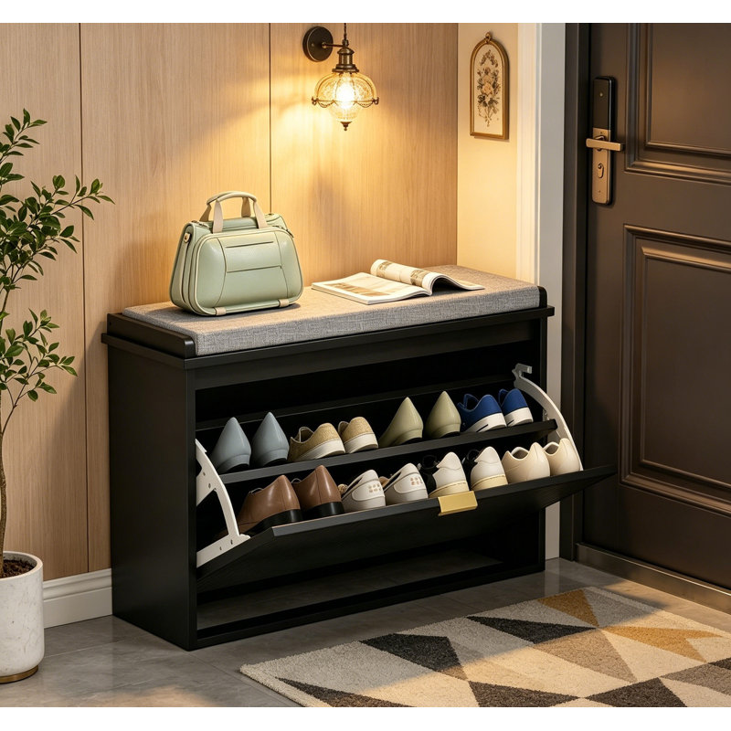 Elegant Hall Shoe Cabinet,Storage Bench,Shoe Bench