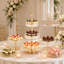 Support à gâteau, ensemble de support à gâteau doré 5 pièces - plateaux ronds pour fête d'anniversaire de mariage