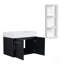 Meuble-lavabo mural de 30 po avec lavabo et support de rangement, lavabo en résine à rebords épais, ensemble KD-1172748687