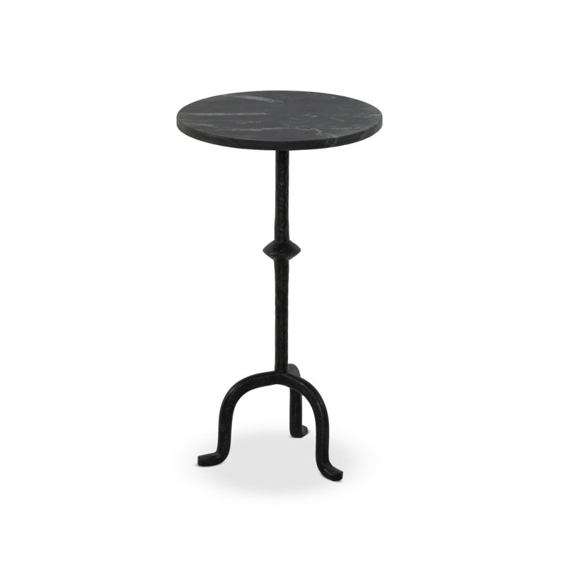 Jocelyn Marble End Table, Black Marble
