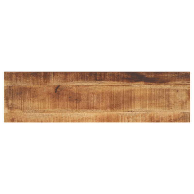 Solid Wood Table Top, 3.8cm H x 110cm W x 40cm D, Rough Mango Natural