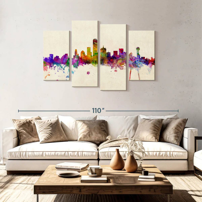 Sireci Dallas Texas Skyline III, 48" H x 75" W