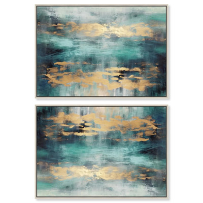 «Mermaid Lagoon Long Swim Set Canvas Coastal Abstracts» par Art Remedy