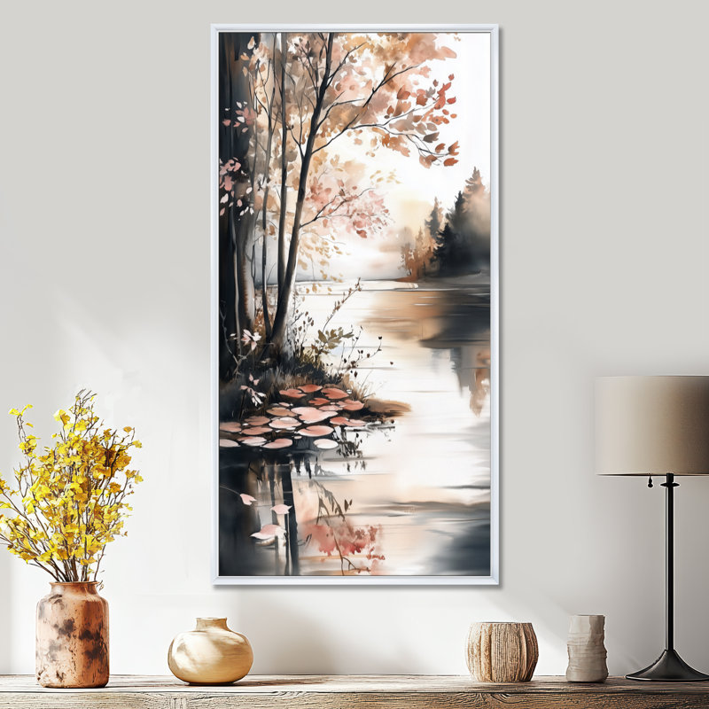 Impression sur toile, art mural, H 40 po x l 20 po, Cadre flottant blanc