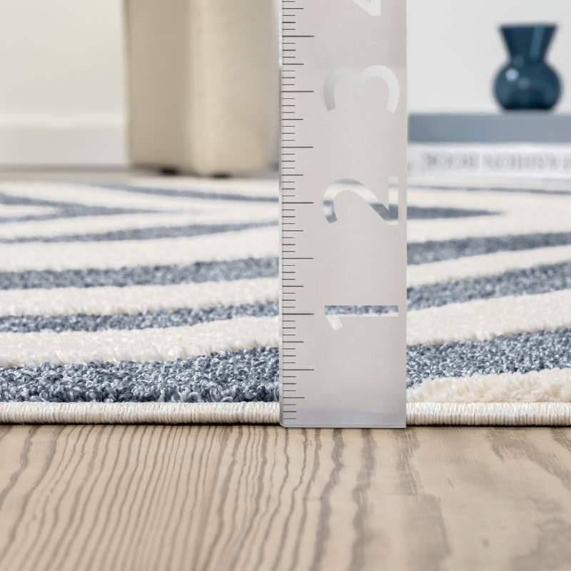 Tapis bleu Abani Huertas WAV100A, Rectangle 5 pi 3 po x 7 pi 6 po
