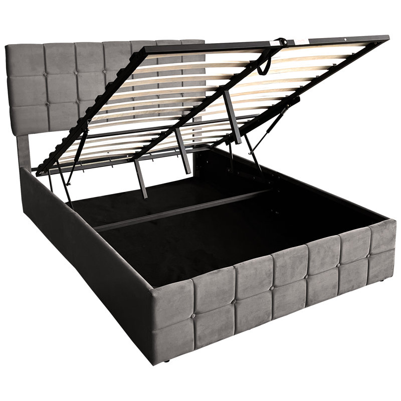 Ottoman Storage Bed, Grey