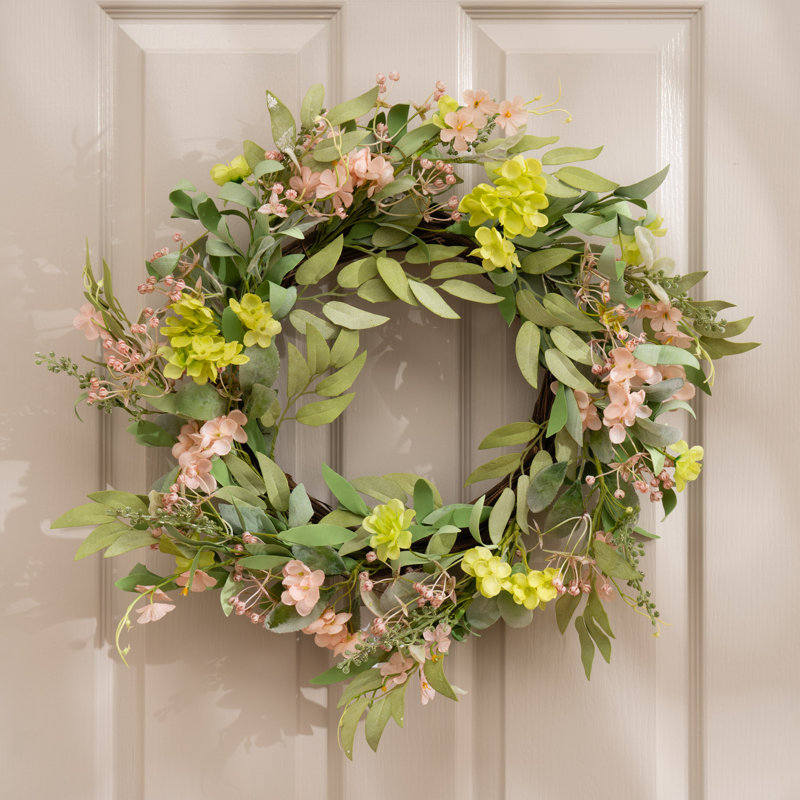 50cm Pink Hydrangea Wreath
