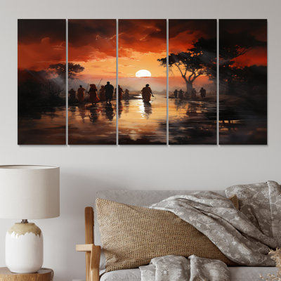 Hulda - impression sur toile afro-américaine - 5 panneaux égaux