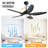 HOMLUX 48" Ceiling Fan With LED Lights & Remote Control-114213758