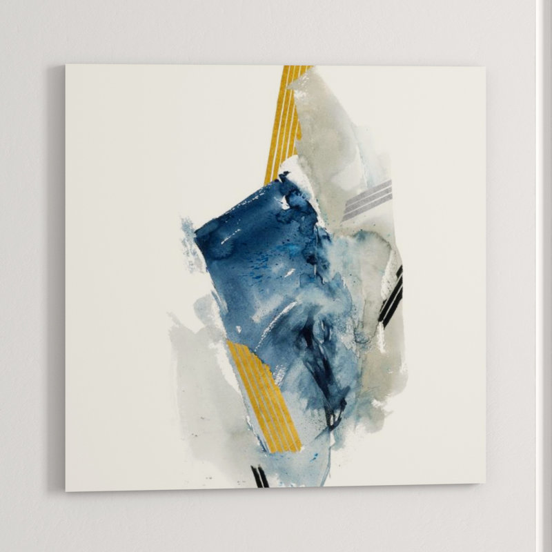 Rocky Island II Print by Sara Brown, Gilded Gold and Silver, 24" H x 24" W