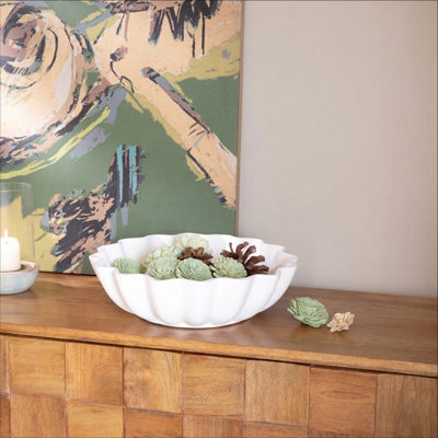 Dune Scalloped Ecomix Decorative Bowl