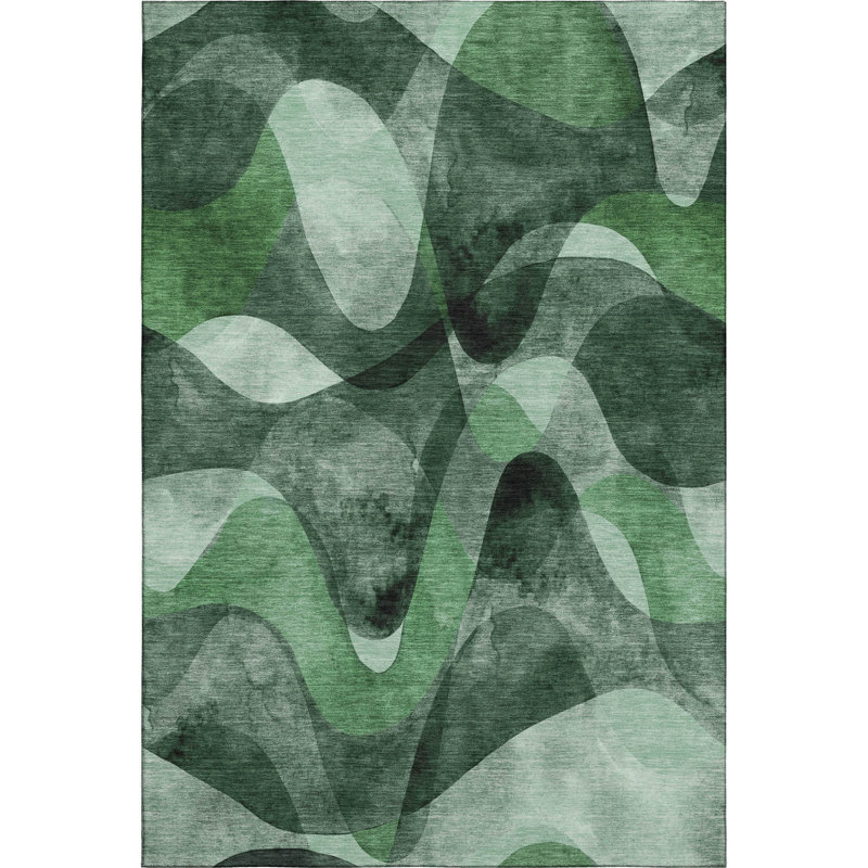 Nofer Area Rug with Non-Slip Backing, Rectangle 8' x 10'