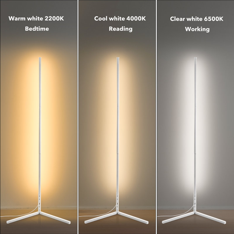 Mackinzi 55'' LED Column Floor Lamp, White