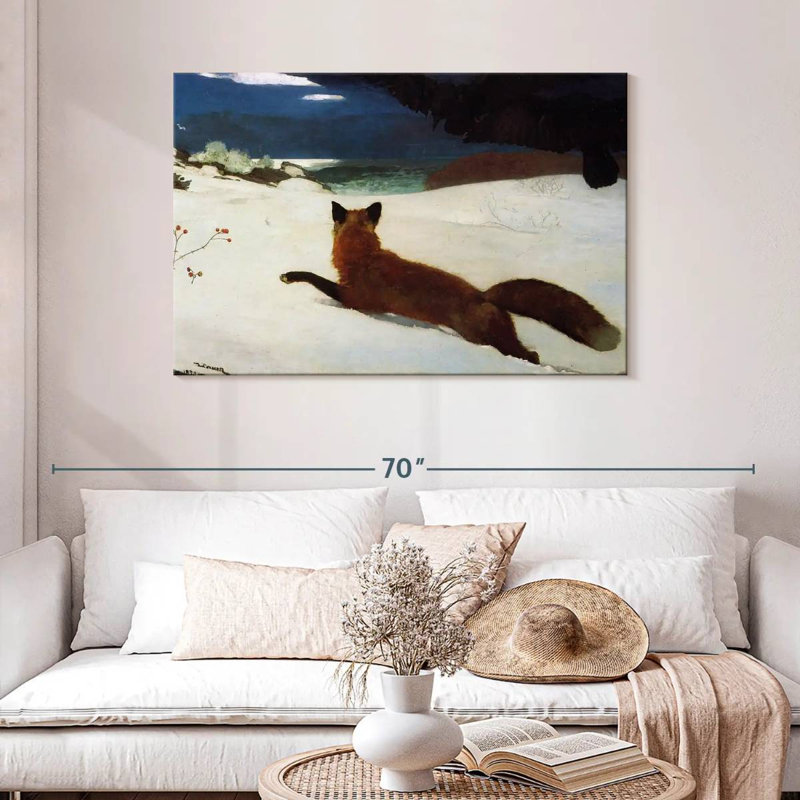 La chasse au renard, H 30 po x l 45 po