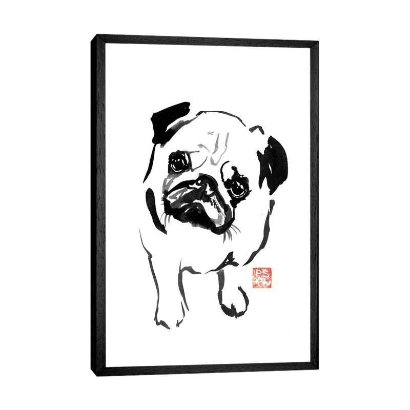 Bulldog I 1 Piece Wall Art on Canvas, 66.04 cm H x 45.72 cm W, Black Framed