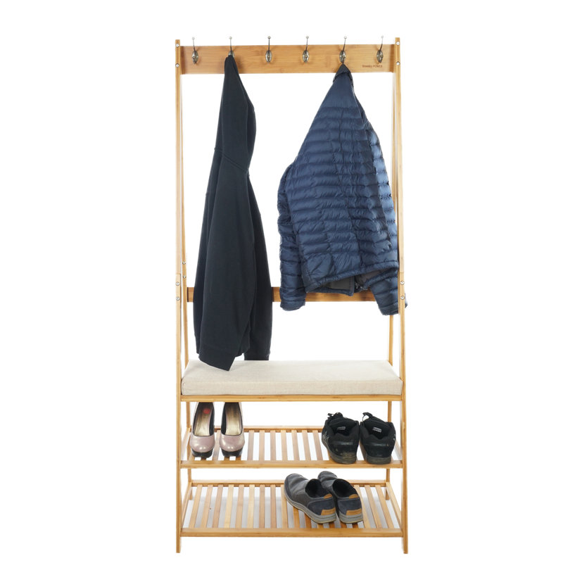 Solid Wood Freestanding Coat Rack