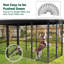 Clôture de cage 71 po / 54 po en métal pour chenil avec toit résistant aux rayons UV-98080745