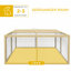 Rabbit Hutch Folding Wooden Rabbit Run with Openable Top Natural