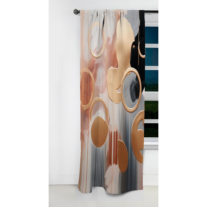 Dedeaux - Rideau occultant Shapes Abstract - 1 panneau, L 52 po x L 108 po