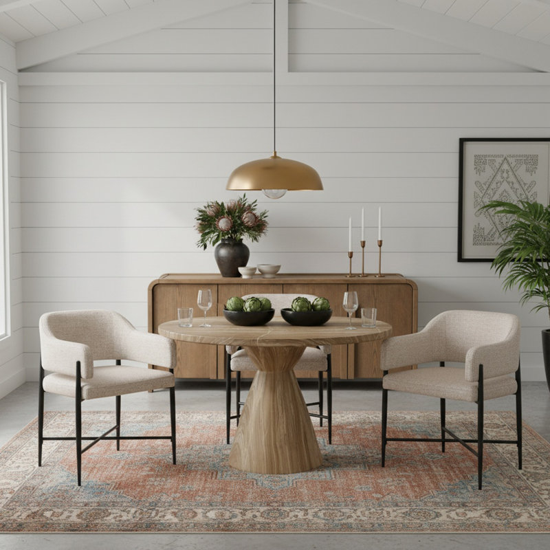Table de salle à manger Aquino, Beige