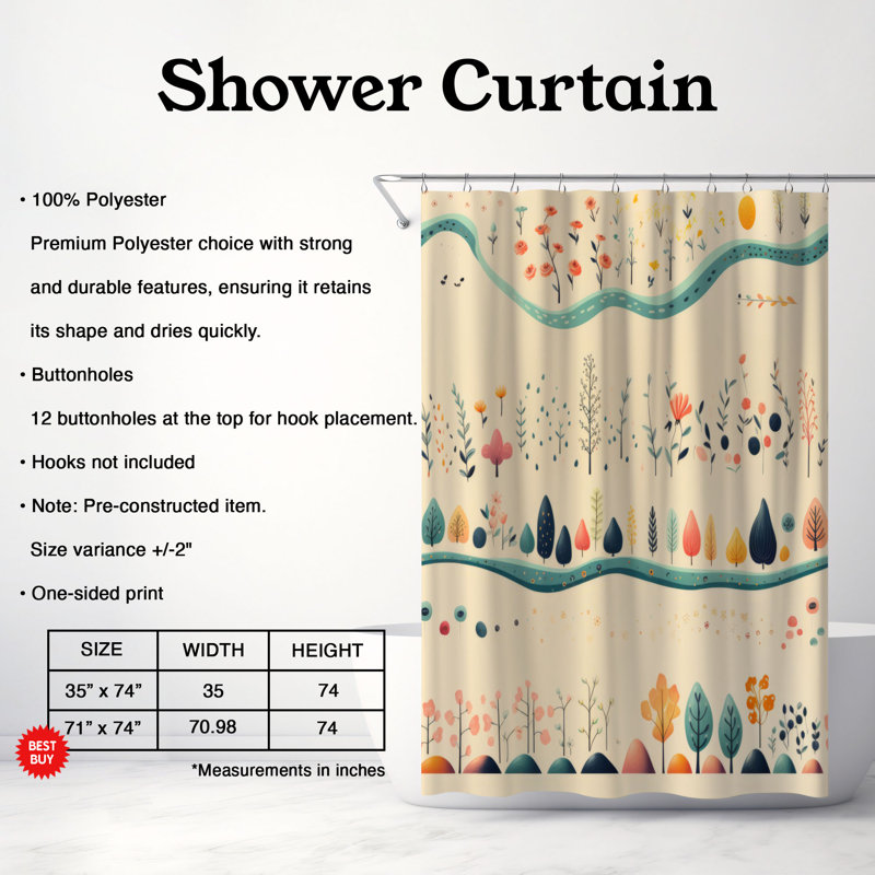 Rideau de douche Losurdo, H 74 po x l 71 po