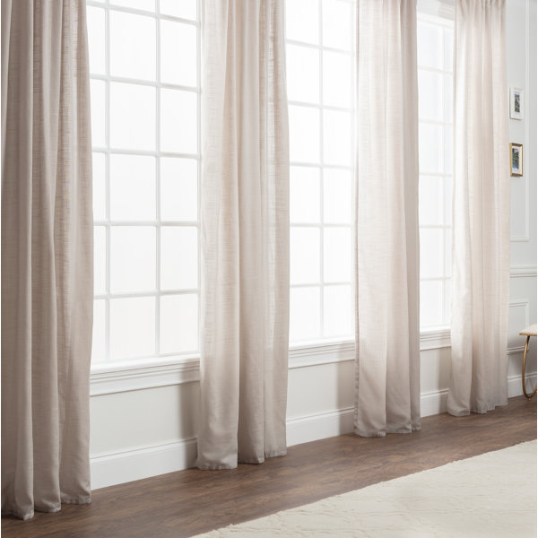 Ebern Designs Misenheimer Polyester Semi Sheer Curtain Pair & Reviews 